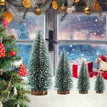 1/5 piezas Mini árbol de Navidad artificial, decoración de árbol de Navidad realista para fiesta de Navidad, hogar, mesa, manualidades, decoración del hogar, decoraciones navideñas, decoración de habitación de invierno