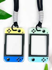 1pc Creative Simulated Game Console Transparent Card Holder With Lanyard, Student ID Badge/Card Case For Men And Women - Multicolor - View 2