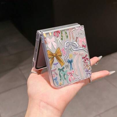 1 chiếc ốp lưng điện thoại gập toàn màn hình tối giản bằng chất liệu PC mờ, thiết kế cong, bảo vệ và chống rơi vỡ, tương thích với Samsung Galaxy Zflip 3/Zflip 4/Zflip 5/Zflip 6/Zflip 7/ Razr 50 Ultra/ Razr 60 Ultra/ Razr 60/ Razr 50/Galaxy Z Flip7 FE