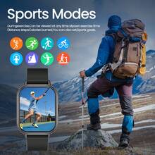 [Intelligente Sportuhr] Multifunktionale intelligente Sportuhr - Hochauflösender Vollbildschirm, mit kabelloser Anruf-/Wählerfunktion, Informationsbenachrichtigung, mehrere Sportmodi, Aktivitätsaufzeichnung/Aktivitätsverfolgung, Fernfotografie/Musikwiedergabe, Zifferblatt-Hintergrund, geeignet für Männer und Frauen, geeignet für Android und iOS