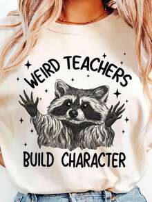 Funny Teacher Shirt,Teacher Vintage Shirt, Teacher Shirt, Field Trip Shirts 100% Cotton Women Printed Oversized T-Shirt Loose Fit Tops Graphic Print Holiday T Shirt Casual Short Sleeve Tops Cute Tops For Women - Trắng 007 - Xem 1