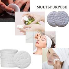 500 片一次性圆形卸妆棉和洁面棉 - 多用途、无酒精、无化学物质，适用于去除指甲油、日常面部清洁和卸妆 - 理想的美容护肤选择，完美的情人节礼物，卸妆棉|圆形卸妆棉|质地柔软，三层加厚