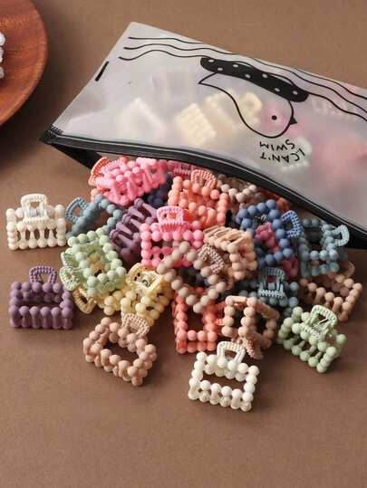 10-Piece Geometric Square Pattern Hair Claw Clips Set With Faux Pearl Accents, Morandi Color Scheme Matte Finish Small Size Barrettes, Non-Slip Grip Hair Claws For Fine Hair And Fringe Management, Holiday Hair Accessories For Christmas, Halloween Costumes And Thanksgiving Events (Random Color Delivery) Hair, Hair Accessory, Hair Accessories, Hair Accessories Fall,Travel, Hair Tools,Accessories Women, Hair Stuff,Fall,Hair Accessories,Hair Tools,Hair Stuff,Stuff,Beauty Accessories,Gifts,Travel,Gifts For Women,Hair Stuff,Stocking Stuffers