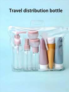 1 Set Travel Refillable Bottles, Portable Cosmetic Spray Bottles, Shampoo, Lotion, Cream, Perfume Refill Containers