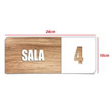 Placa Identificação De Sala Consultorio Com Número Sinalização Comercial - Branco - Visão 6