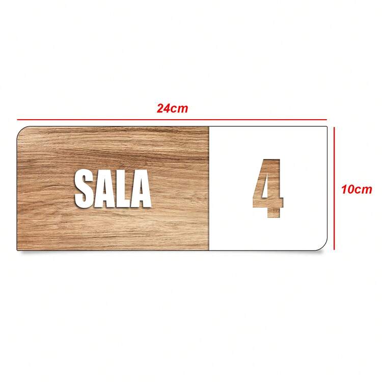 Office Room Identification Plate With Number Commercial Signage - White - View 5
