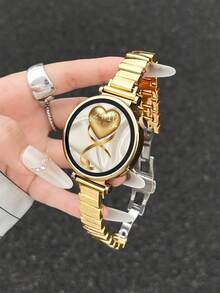 18mm/20mm/22mm 不对称金属表带 - 时尚替换表带，兼容三星 Galaxy Watch 7/6/5/4（40mm/44mm）、Galaxy Watch 5 Pro、Galaxy Active 2、Watch 6/4、GT6/GT5/GT4/GT3/GT2 Pro，蝴蝶扣设计，舒适耐用，男女通用 - 金色 - 查看 7