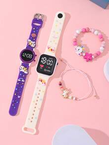 4款时尚百搭的女童儿童手表，价格实惠，适合返校季。这些手表采用卡通独角兽装饰和LED数字指针，并采用电子材料制成。 - 彩色 - 查看 2