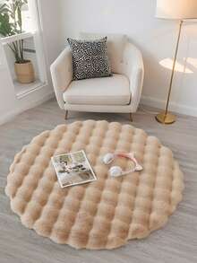 1 块奶油色泡泡毛绒地毯，极简主义，侘寂风格，适合客厅、卧室、梳妆台、椅子，春季新品 - 駝色 - 查看 7