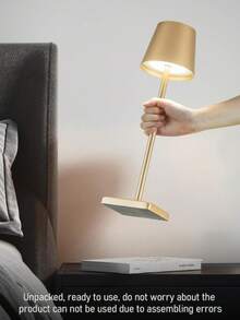 1pc Cordless Rechargeable Lamp With Touch Control, 3-Color & Dimmable LED Desk Lamp For Living Room, Bedroom, Office, Study, Dining Room, Outdoor