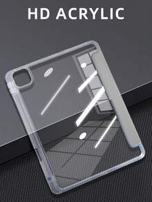 1个透明亚克力Y型折叠灰色高透明度亚克力，防弯折防刮擦，内置笔槽，多折叠支架，全方位保护，磁吸式睡眠/唤醒功能，简约休闲风格，兼容iPad Mini 6/Mini 7/9.7/10.2/10.5/Air 4/Air 5/第十代/10.9/Pro 11英寸/Air 11(M2)/Air 13(M2)/Pro 11(M4)/Pro 13(M4) 2024 12.9英寸/兼容iPad Air 13(M3 2025)/兼容iPad Air 11英寸(M3) 2025/兼容iPad (A16) 11英寸第11代