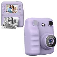 Máy ảnh trẻ em in ảnh tức thì cho bé trai và bé gái từ 3-12 tuổi, Máy ảnh chụp ảnh siêu rõ 1080P dành cho trẻ em, nhẹ và di động, Quay video độ nét cao, ngắm và chụp với chức năng chống rung zoom 16X, chụp ảnh theo khoảng thời gian đều đặn, quà tặng sinh nhật Giáng sinh - Bao gồm thẻ SD 32G và 5 cuộn giấy in, Máy ảnh trẻ em cho bé trai và bé gái - QJH-A29 - Xem 16