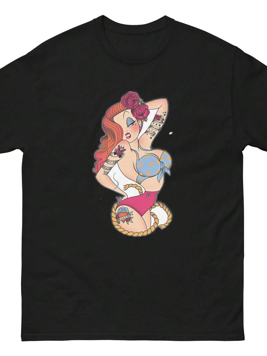 Jessica Rabbit Graphic Tee, Movie Character Unisex Shirt, Who Framed Roger - Black - View 1