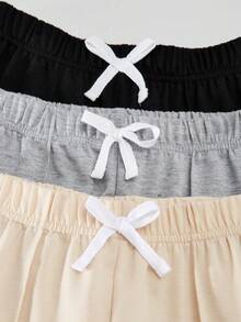 3件套青少年女童休闲松紧腰喇叭腿运动裤 - 彩色 - 查看 5