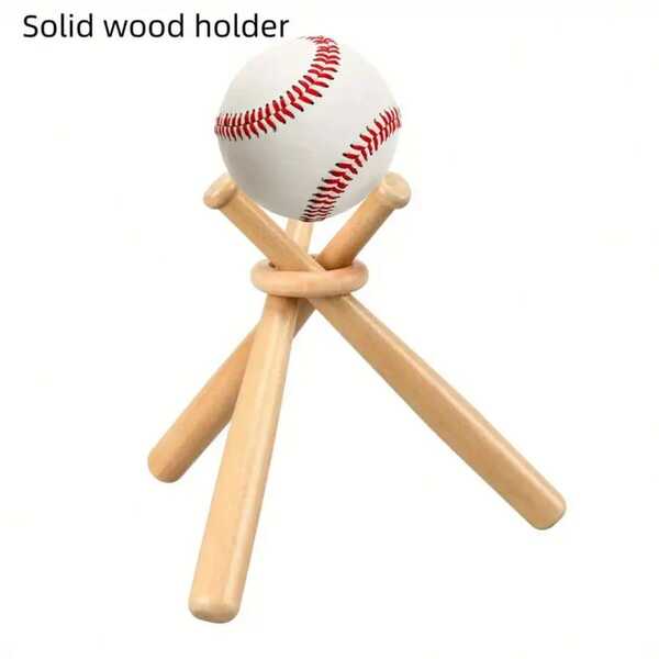Baseball Stand Baseball Stand Holder Wooden Base Ball Stand Display Holder