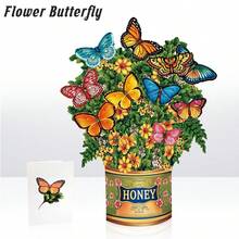 Aimall 1 Pack Paper Flower Pop Up Cards, Flower Bouquet Card Popup 3D Greeting Cards For Mother's Day, Graduation, Anniversary, Birthday, Congratulations, Get Well, Home Decor, With Envelope And Note