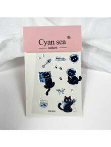 2 件猫和动物世界果冻贴纸，可爱 3D DIY 贴纸，适用于手机壳、iPad、笔记本电脑、剪贴簿 - 彩色 - 查看 8