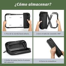 Sillas Plegables Camping para Adultos y Niños,Silla Plegable Portatil para Exterior/Interior,Taburete Ligera,Silla para Acampar de Pesca para Excursión,Picnic,Playa - Negro - Ver 4