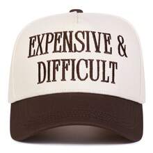 1Piece Men Letter Embroidered Patchwork Baseball Cap Five-Sided Hat Outdoor Adjustable Sunscreen Leisure Hat Spring Autumn Travel Tourism Beach Vacation - 彩色 - 查看 7