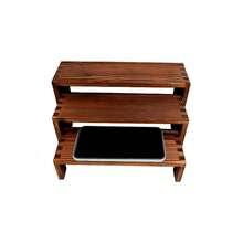 3 piezas/6 piezas Exhibidores de madera, estantes de madera decorativos rectangulares, soportes para cupcakes, organizador de colonias y perfumes, vitrina para postres