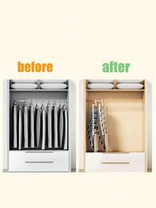 Multi Layer Pants Hanger - Clothing Forms A Space Saving, Non Slip Wardrobe Storage Container, Suitable For Scarves, Jeans, Pants With Multiple Layers Of Shelves And Sturdy Design (This Product Needs To Be Self-Assembled. Easy To Install And Operate), Spring, Minimalist, Summer Tops, Valentine's Day, Dormitory Utensils - Multicolor - View 7