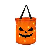 NetHong Pumpkin Bags Halloween Bucket For Sweets Glowing-In-The-Dark Trick Or-Treating - Pumpkin Bag - View 4