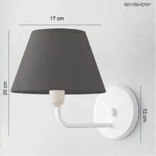 SKYSHOW Aurora Retro Wall Sconce For Bedroom Living Room Hallways Decorative Bivolt Lampshade - Mái vòm trắng đế đen - Xem 7