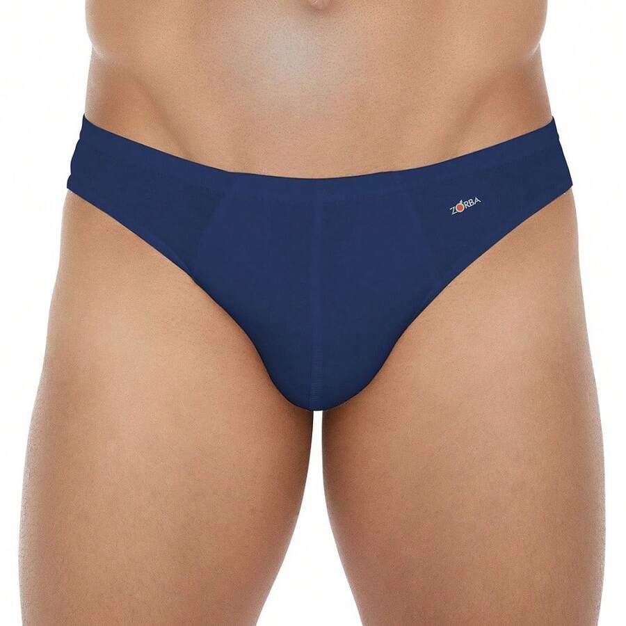 Zorba Slip Cotton Briefs 772 - Navy Blue - View 1