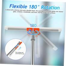 1 件高效窗户清洁刮刀 Bominstore 可伸缩地板洗涤器杆玻璃刮水器适用于窗户家庭清洁、卧室清洁和家庭清洁 - 彩色 - 查看 5