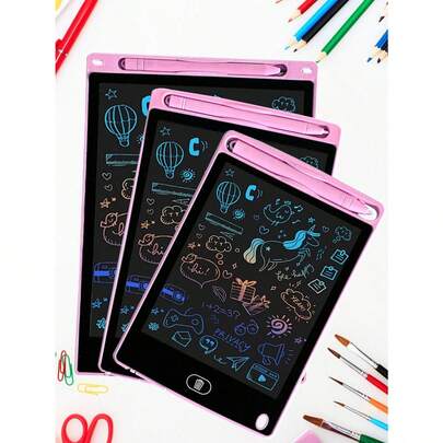 Decoración Navideña 1 pieza Tableta de dibujo LCD de 8.5 pulgadas, pizarra mágica digital para arte y pintura, herramienta para garabatear y borrar de manera colorida, juguete educativo, juego de viaje para niños y niñas, regalo navideño