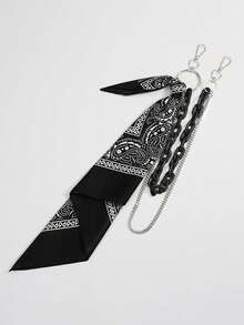 1pc Hip Hop Pants Chain Accessory, Fluorescent Resin Pants Chain, Cashew Flower Square Scarf Waist Chain Summer, School