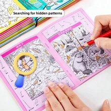 多主题隐藏图画书、捉迷藏游戏书、互动搜索和绘画活动书、开学季礼物、智力开发书籍、圣诞节礼物、万圣节礼物、完美礼物首选 - 彩色 - 查看 6