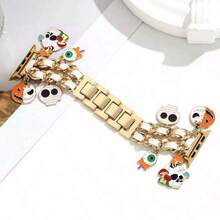 Halloween Leather Pendant Watch Band, Suitable For Apple Watch 38/40/41/42/44/45mm