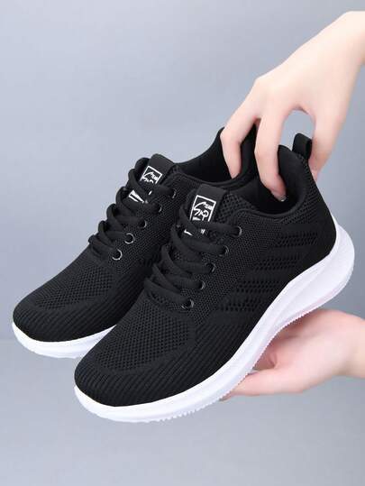 أحذية رياضية كاجوال للنساء، خفيفة الوزن ومريحة ذات رقبة منخفضة، أحذية المشي، أحذية رياضية بأصابع مستديرة وأربطة، أحذية رياضية خفيفة الوزن من قماش شبكي منفذ للهواء