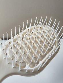 1pc Mini Size Ivory Hollow Design Comb, Women's Dry & Wet Use Travel Essential, Back To School, Vacation Must-Have, Hair Accessory