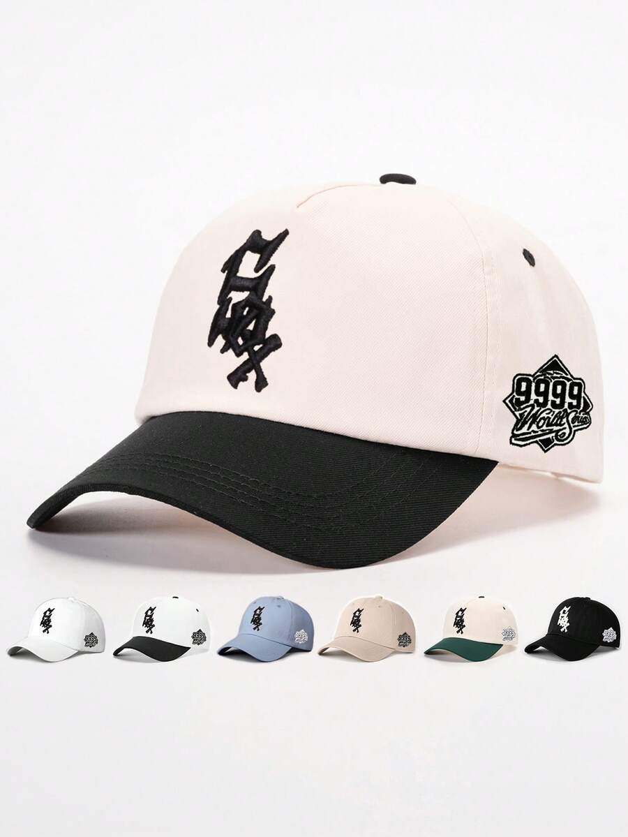 1 件装软冠平檐帽，女士街头棒球帽，小脸，大头围，嘻哈后扣，太阳刺绣软冠嘻哈后扣平檐棒球帽， - 棒球帽 - 查看 1