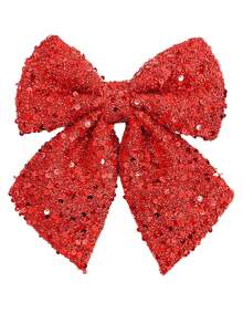 1Piece Oversized Christmas Sequin Bow, Suitable For Decorating The Staircase Railings Of Your Home Or The Christmas Tree, Adding More Joyous Atmosphere To Your Christmas Celebration Home Decor Christmas Decorations Room Decor Winter