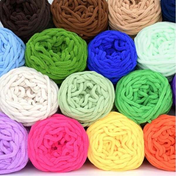 1 Pieces 100g, Bold Hand-Knitted Ice Bar Thread, Soft And Thick Chenille Yarn For Crocheting And Knitting, Thick And Fluffy Yarn With Crochet Making Blankets, Sweaters, Scarves DIY Crochet Knitting Crafts Yarn Crochet,