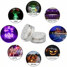13 LEDs Submersible Light With Remote Control Underwater Night Lamp For Pool Vase Bowl Wedding Party Decoration Underwater Light - 4PCS-13LED - View 5