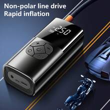 Inflador de neumáticos portátil y eficiente con voltaje de 12V y función de banco de energía multipropósito - Infla rápidamente neumáticos de automóvil, bicicleta, motocicleta, balones deportivos y diversos artículos inflables, adecuado para uso diario, viajes por carretera y actividades al aire libre