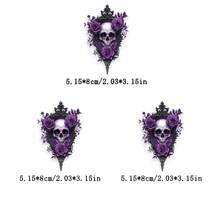 1/2/3pcs Skull Heat Transfer Stickers, Suitable For DIY, Durable Plastic Mixed Colors, For Making T-Shirts And Decorating Pillows. Multi-Color, Washable, Durable Plastic DIY Stickers, Applicable To Hoodies, Cushions, Pants, Sofa Covers And Canvas Bags, Washable And Fade-Resistant