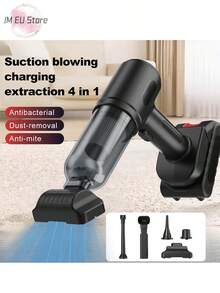 Car Vacuum Cleaner, Cordless Handheld Vacuum Cleaner With Keyboard, 5500 Pa Cordless Mini Vacuum Cleaner With 3-In-1 Brushless Motor, Portable Vacuum Cleaner For Car, Home, Pets, Office - màu đen - Xem 1