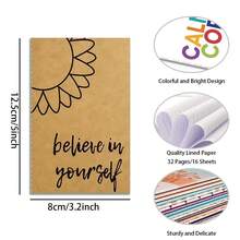 12 Pcs Make Us Happy Notebook Supplies Mini And Simple Convenient To Carry Suitable For Travel In Bulk Mini Notebooks Convenience Exquisite And Beautiful - 12pcs - View 2