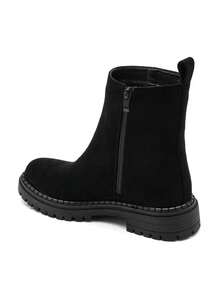 Boots Plates Confortables Pour Femme – Style Chic And Semelle Crantée - Black 2515A-1 - View 5