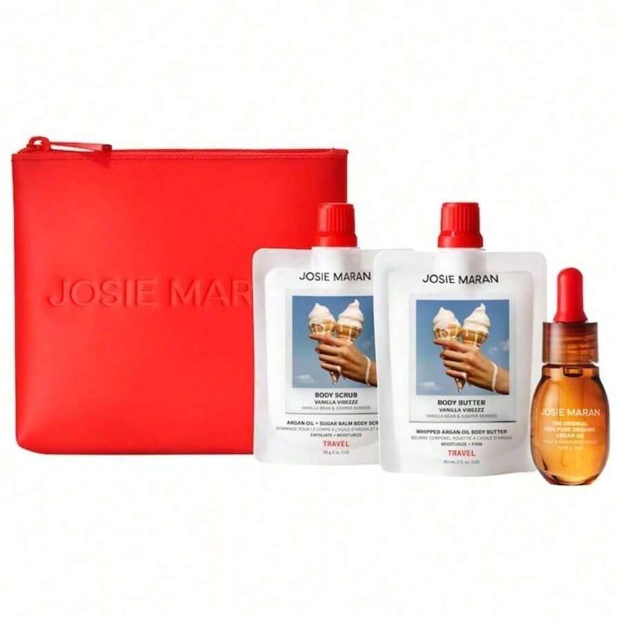 Josie Maran  The Babies 3-Piece Hydration Travel Trio  Graduation Birthday Holiday Summer Fall Autumn Y2K Fancy Fashion Women Brand Makeup Cosmetic Beauty Party Beach Travel Camping Outdoors School Campus Trip Festivals Decor Gift Present Rose Girl Cosplay Best Color Charm Vibe
