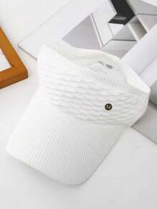 Visera unisex negra transpirable para protección solar al aire libre en todas las estaciones