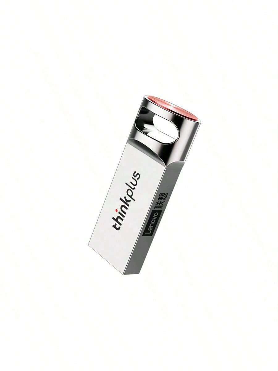 Lenovo TU301 金屬機身 USB3.0 高速U盤 大容量儲存設備 防水防震 便攜商務辦公優選 - 亮銀 - 查看 1