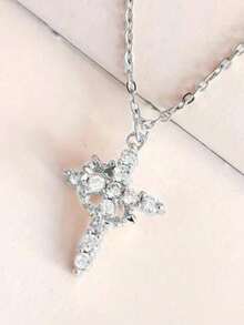 Tsnamer 1 件基督教皇冠吊坠项链，适合女士日常佩戴和送礼 - 适合所有季节，是圣诞节情人节、妈妈、母亲、母亲节、礼物的理想选择