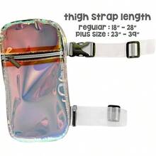 Holographic Thigh Bag Leg Harness For Women Outdoor Waist Pouch Carnival Hiking Travel Fanny Pack With Extra Long Adjustable Straps Plus Size - 如圖 - 查看 4