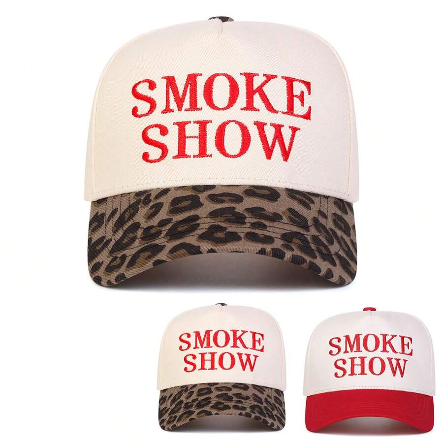 1Piece Men Letter Embroidered Patchwork Baseball Cap Outdoor Adjustable Sunscreen Leisure Hat Spring Autumn Travel Tourism Beach Vacation - 彩色 - 查看 1